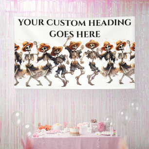 Skeleton dans Halloween feest kinder volwassenen m Spandoek