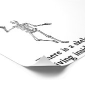 Skeleton die in u leeft foto afdruk (Hoek)