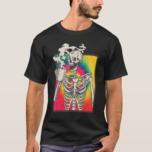 Skeleton Drink koffie Lgbt Q Transgender Pride T-shirt (Voorkant)