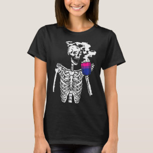 Skeleton Drink Koffiepride Skull Lgbt T-shirt