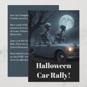 Skeleton Driver & Navigator Halloween Auto Rally Kaart