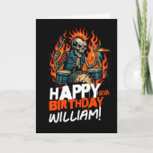 Skeleton Drummer Musicians Anniversaire Carte Amus (Devant)