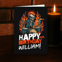 Skeleton Drummer Musicians Anniversaire Carte Amus