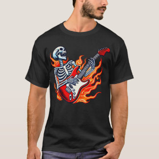Skeleton Electric Guitar Guy Rock Roll Band Rock T-shirt