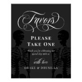Skeleton Elegant Gothic Wedding Favors Perfect Poster (Voorkant)