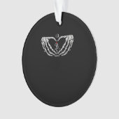 Skeleton Femme Avec Rouge Dans Le Coeur Fait De Ma (devant)