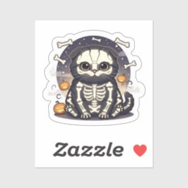 Skeleton Fold - Schattigee Schotse vouw skelet kat Sticker