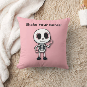 Skeleton Fun Halloween verjaardagsfeest Kussen