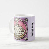 Skeleton Gambler poker mug Koffiemok (Voorkant links)