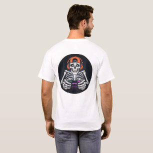 Skeleton Gamer Cool Videogame met Controller T-shirt