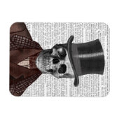 Skeleton Gentleman en Top hat Magneet (Horizontaal)