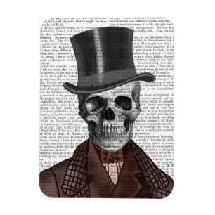 Skeleton Gentleman en Top hat Magneet