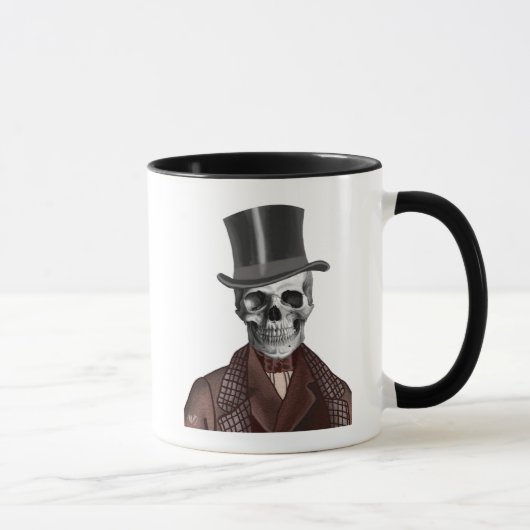 Skeleton Gentleman en Top hat Mok (Rechts)