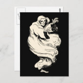  Skeleton Ghost Briefkaart (Voorkant / Achterkant)