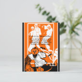 Skeleton Ghost Greeting Briefkaart (Staand voorkant)