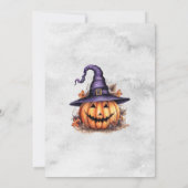 Skeleton Ghost Jack O'Lantern Halloween Party Kaart (Achterkant)