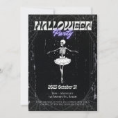 Skeleton Girl Halloween Party Invitation (Devant)