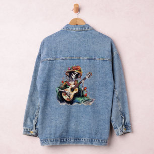 Skeleton gitarist Denim Jacket