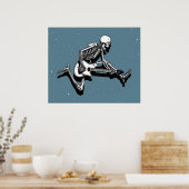 Skeleton gitarist poster (Keuken)