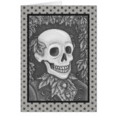 SKELETON GOTH GENTLEMAN SKULE GREETING CARD Blank (Devant)