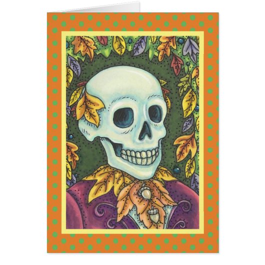 SKELETON GOTH GENTLEMAN SKULE GREETING CARD Blank (Devant)