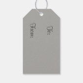 SKELETON, GOTHIC GENTLEMAN SKULL GIFT LABELS Set Cadeaulabel (Achterkant)