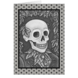 SKELETON GOTHIC GENTLEMAN SKULL WENSKAART Blank