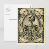 Skeleton, Gothic, Medieval Briefkaart (Voorkant / Achterkant)