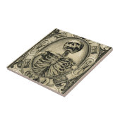 Skeleton, Gothic, Medieval Tegeltje (Zijkant)