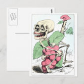 Skeleton grappe theif carte postale vintage (Devant / Derrière)