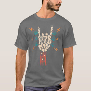 Skeleton Guitar Hand Rock & Roll Music Lov T-shirt
