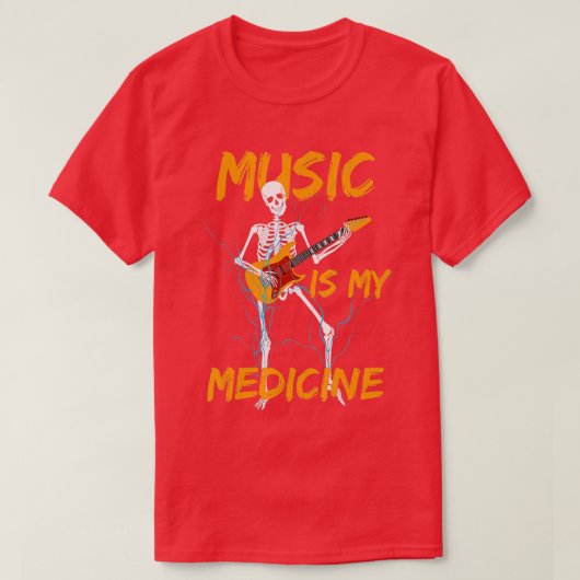 Skeleton Guitar Music Lover Funny Gift T-shirt (Design voorkant)