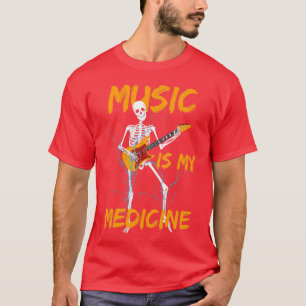 Skeleton Guitar Music Lover Funny Gift T-shirt