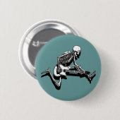 Skeleton Guitarist Jump Ronde Button 5,7 Cm (Voorkant /achterkant)