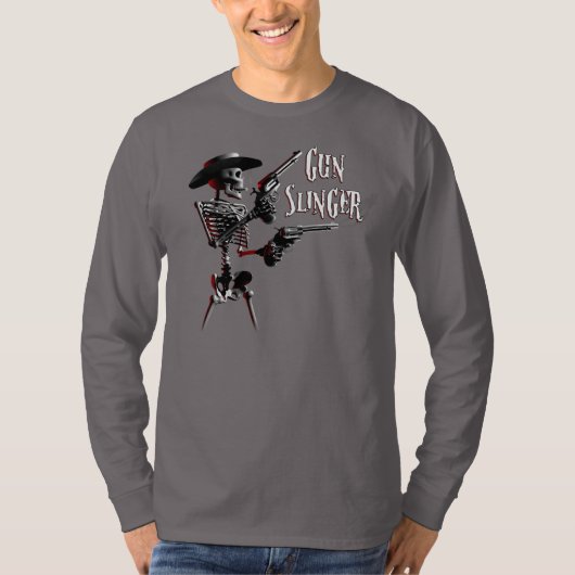 Skeleton GunSlinger T-shirt (Voorkant)