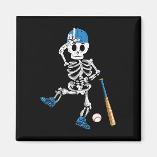 Skeleton Halloween  Baseball Spelen Magneet
