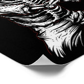 Skeleton Halloween Baseball Speler 1 Poster (Hoek)