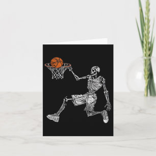Skeleton Halloween basketballer basketballer Kaart