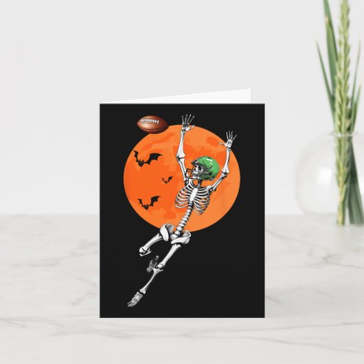 Skeleton Halloween Football Speler Kaart (Voorkant)