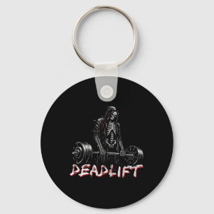 Skeleton Halloween Gym Jokes Gewichtheffen Workout Sleutelhanger