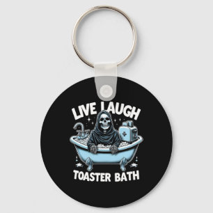 Skeleton Halloween Live Lachbroodrooster Bath Desi Sleutelhanger