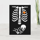 Skeleton Halloween Maternity Funny Pregnancy 2025  Kaart (Voorkant)