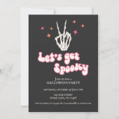 Skeleton Halloween Party Kaart (Voorkant)