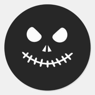 Skeleton Halloween Ronde Sticker