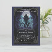 Skeleton Halloween Wedding Invitation (Debout devant)