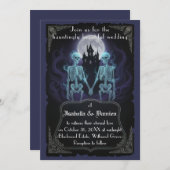 Skeleton Halloween Wedding Invitation (Devant / Derrière)
