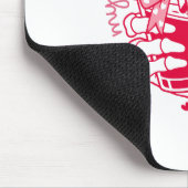 Skeleton Hand Coffee Red Hearts Gothic Muismat (Hoek)