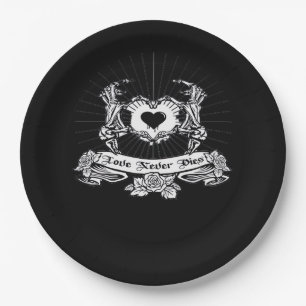 Skeleton Hand Design Classic Papieren Bordje