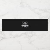 Skeleton Hand Design Classic Waterfles Etiket (Enkel label)