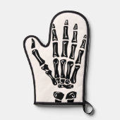 Skeleton Hand Gothic Halloween Koken Spooky Jaar Ovenwant (Voorkant)